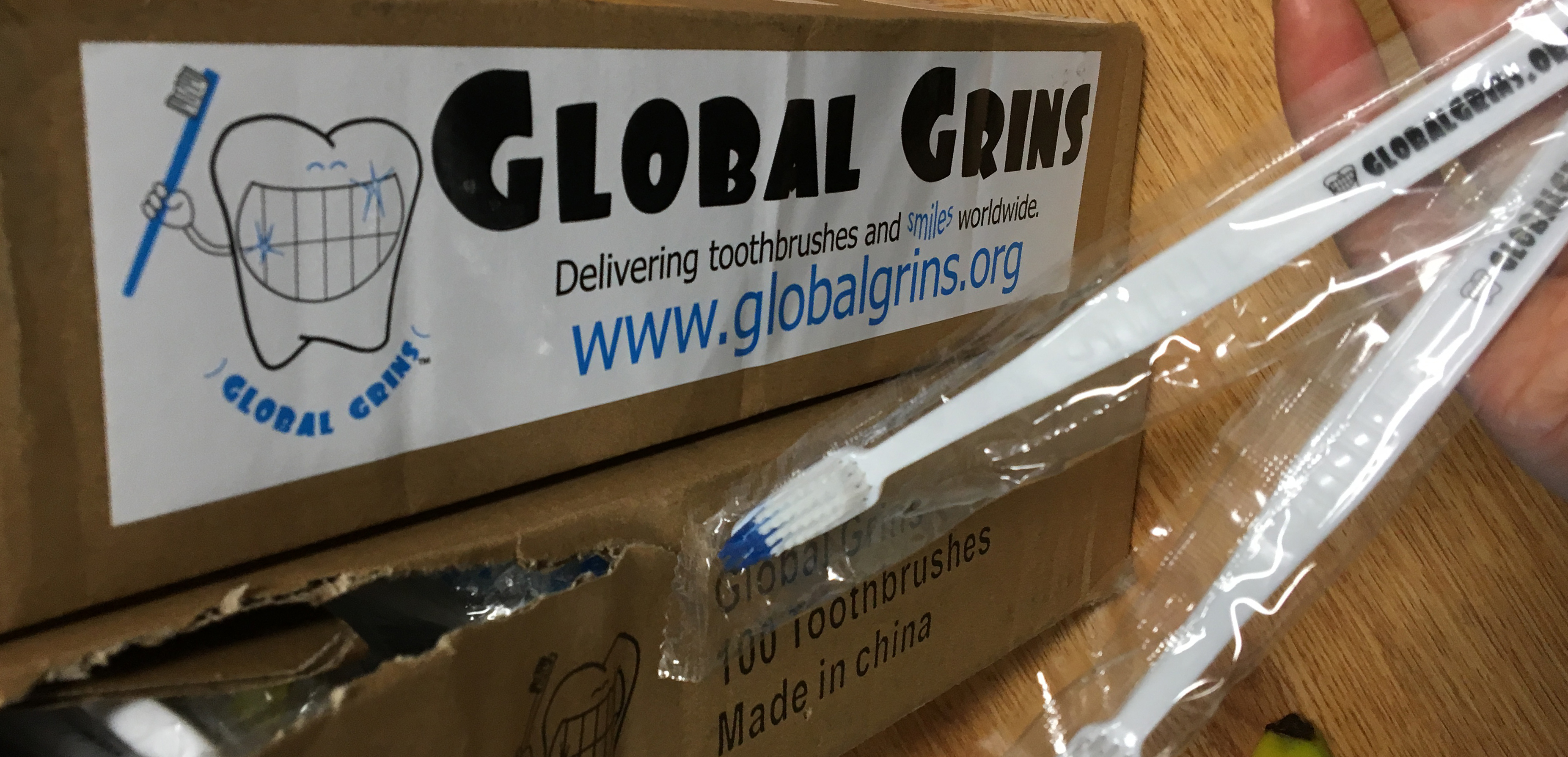globalgrins.org's donation of 200 toothbrushes, going to Peru!